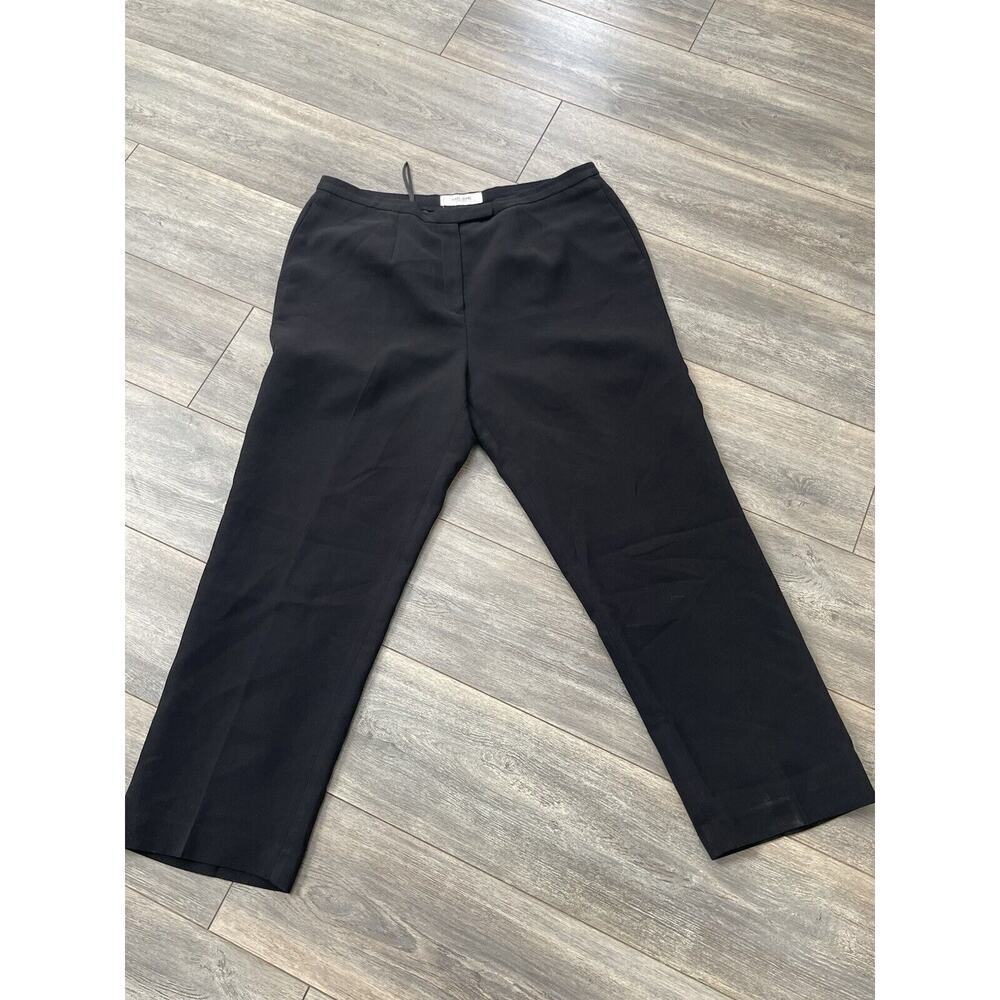 Jones Studio Separates Dress Pants Size 14W Women's Black Straight Lined Career